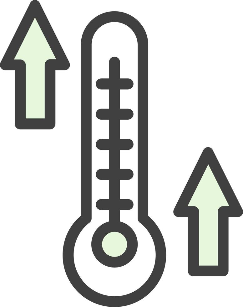 conception d'icône de vecteur de température élevée