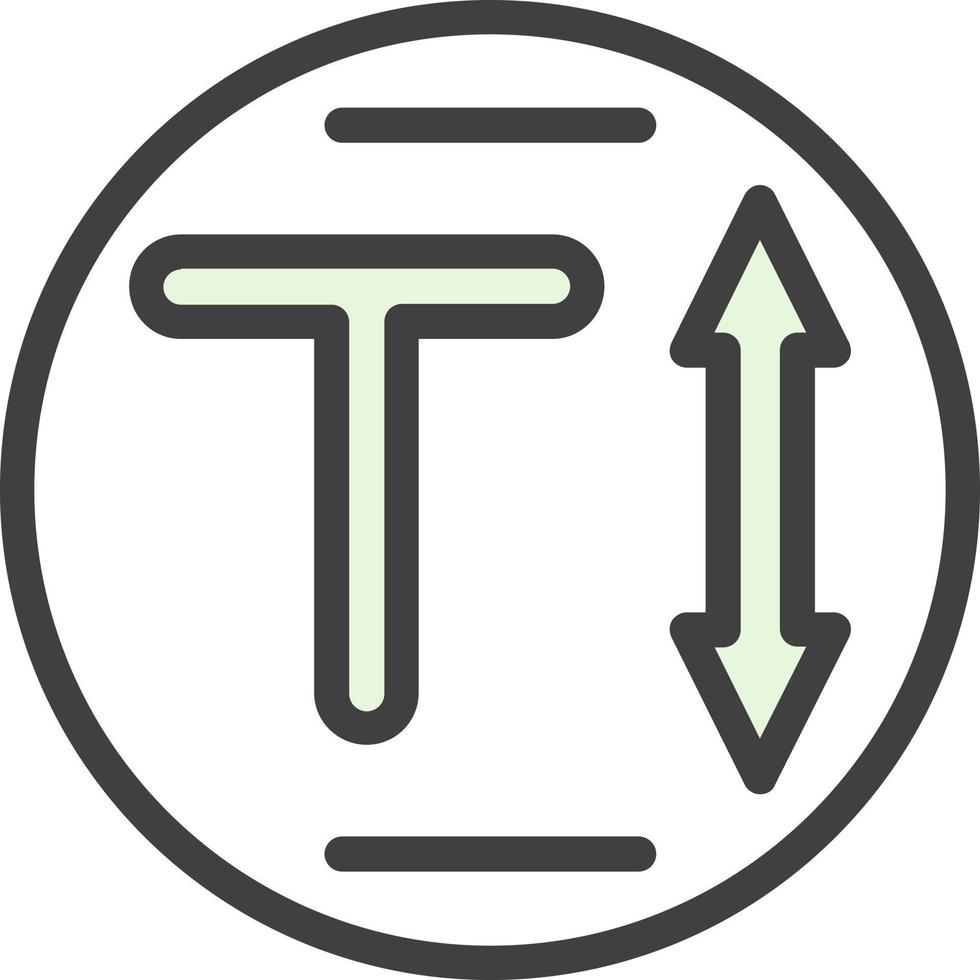 conception d'icône de vecteur de hauteur de texte