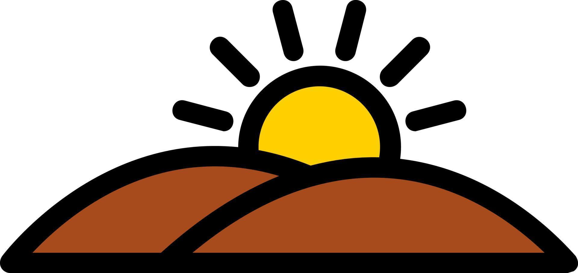 conception d'icône vecteur coucher de soleil