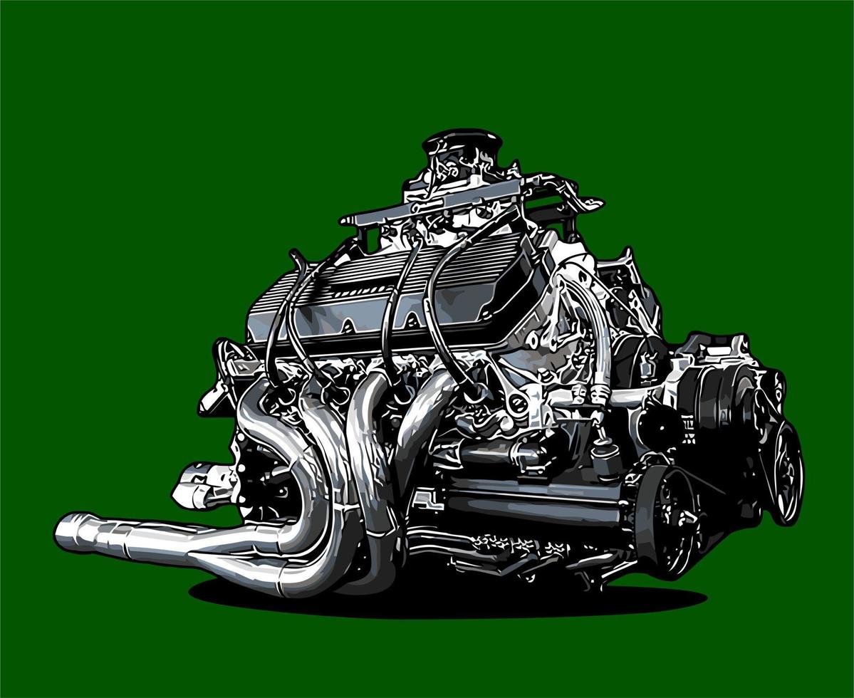 modèle de vecteur de moteur de course automobile