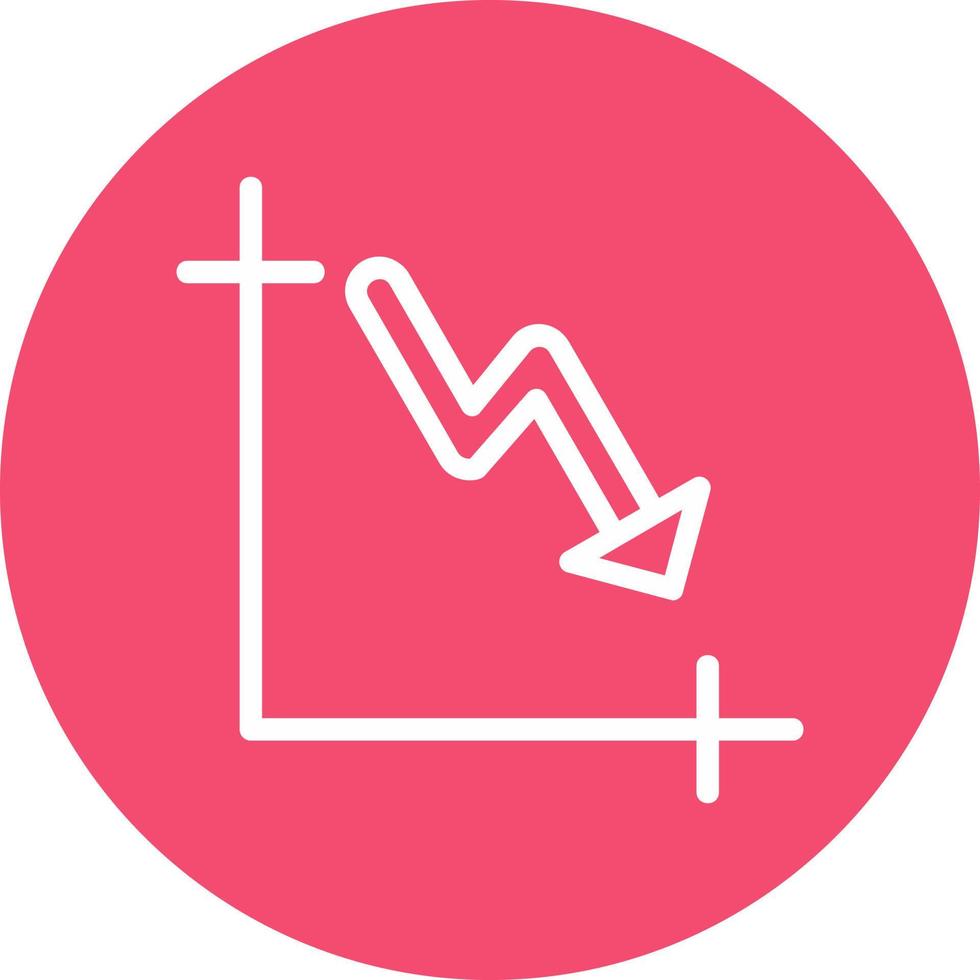 conception d'icône vectorielle tendance à la baisse vecteur