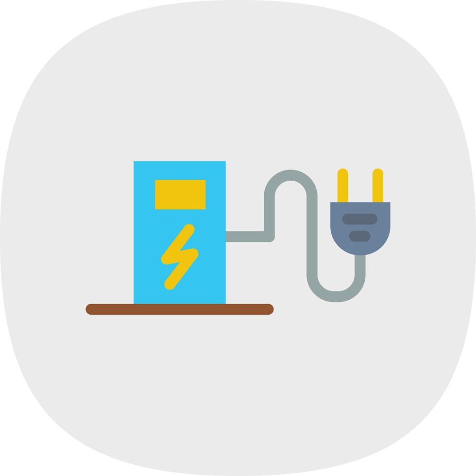 conception d'icône de vecteur de station de charge