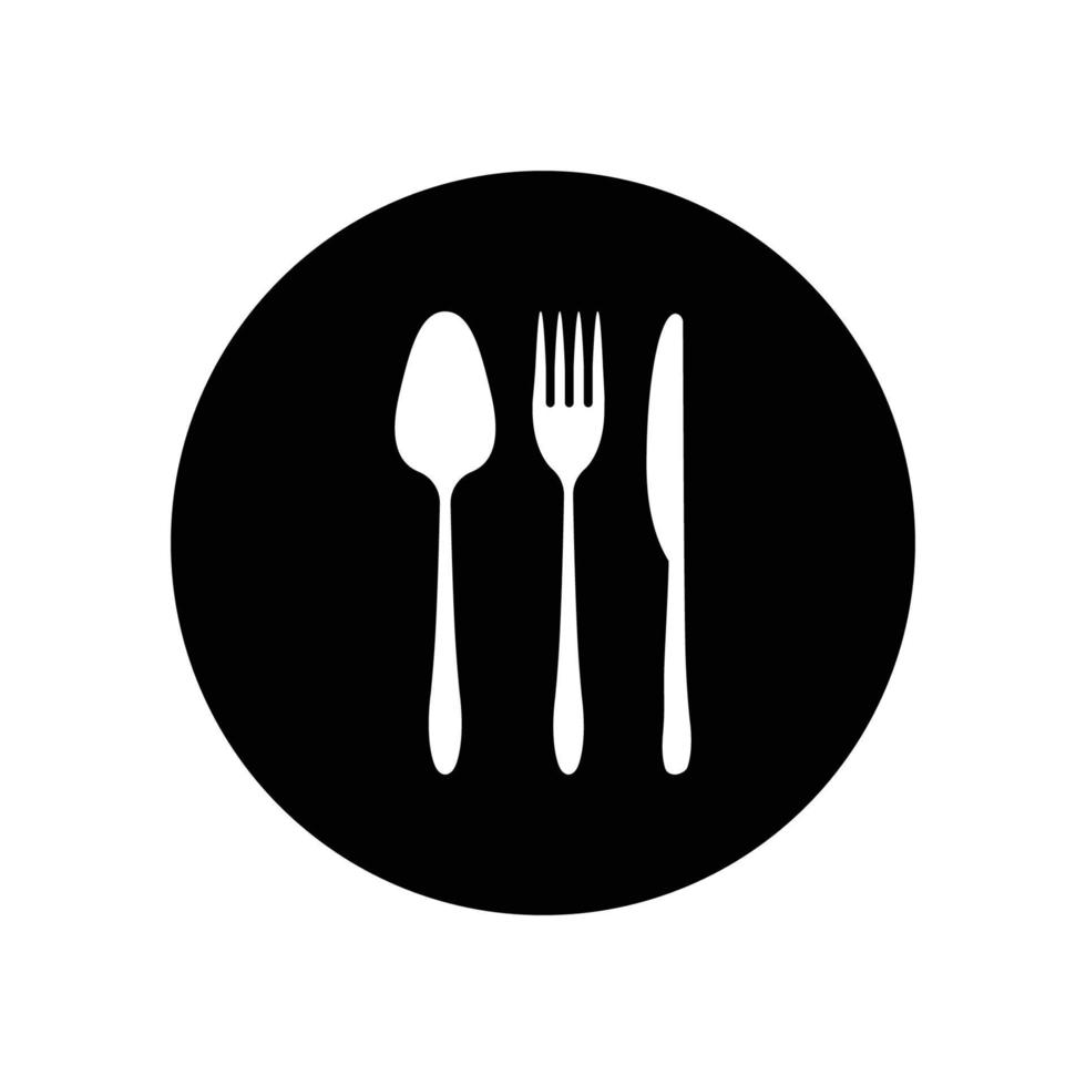 cuillère fourchette couteau logo vecteur
