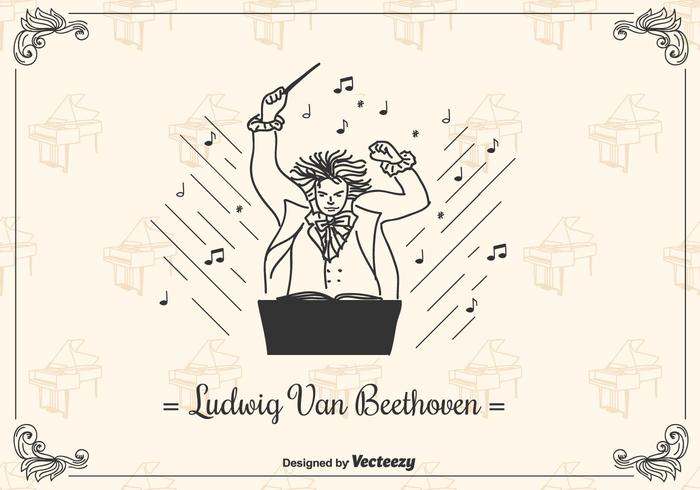 Fond de vecteur Beethoven