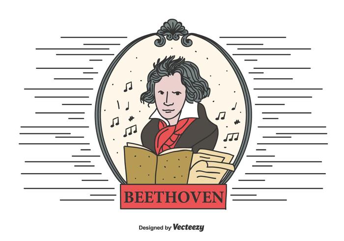 Illustration Vectorielle de Beethoven vecteur