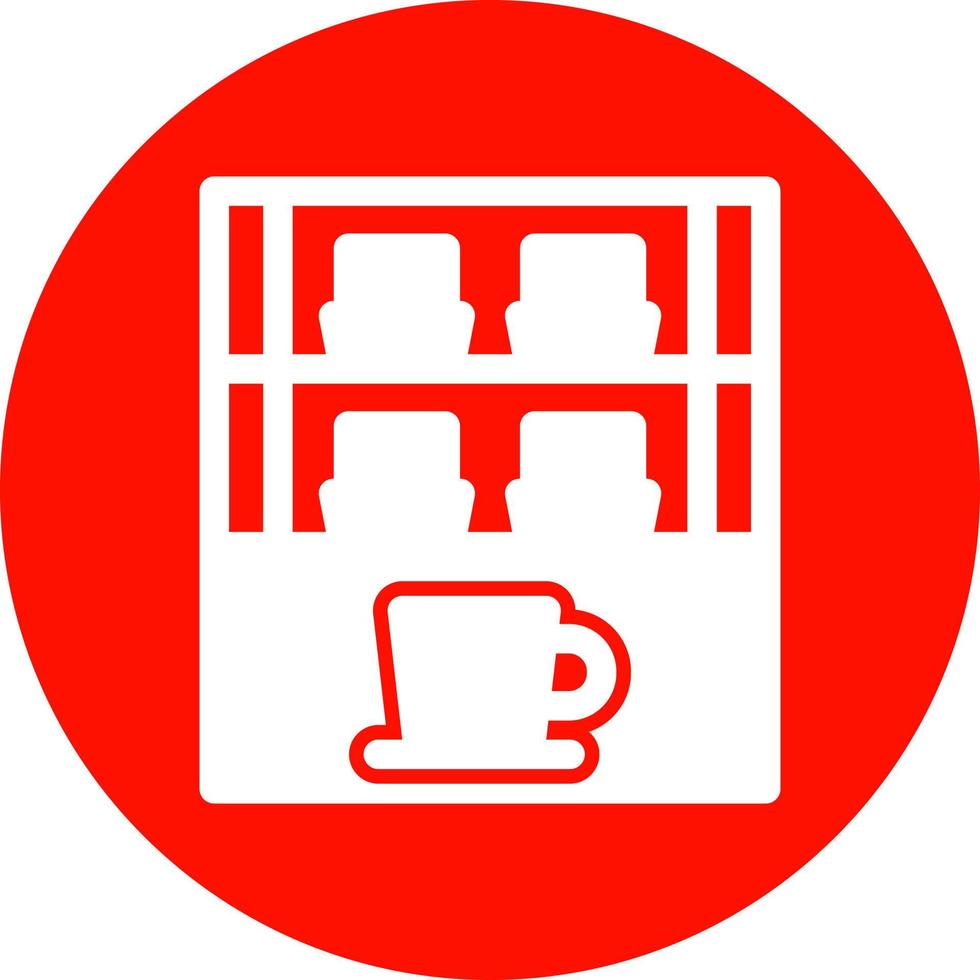 conception d'icône vectorielle de vitrine de café vecteur
