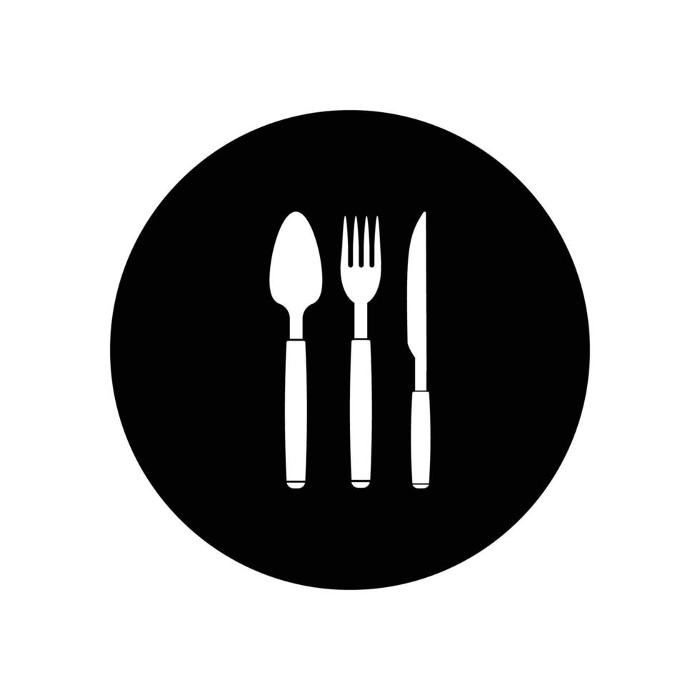 cuillère fourchette couteau logo vecteur