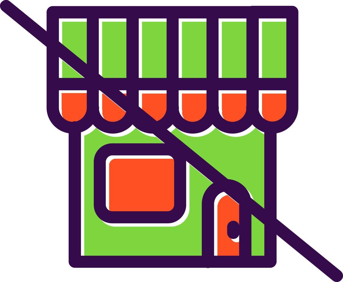 conception d'icône de vecteur de barre oblique de magasin