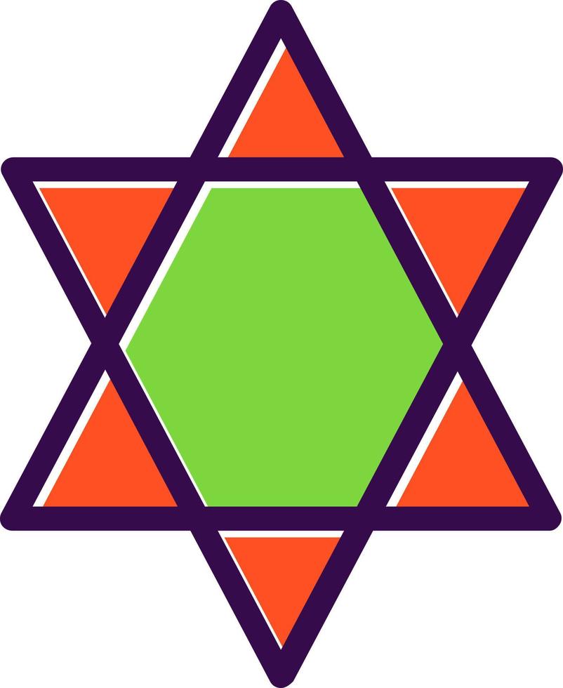 conception d'icône vectorielle étoile de david vecteur