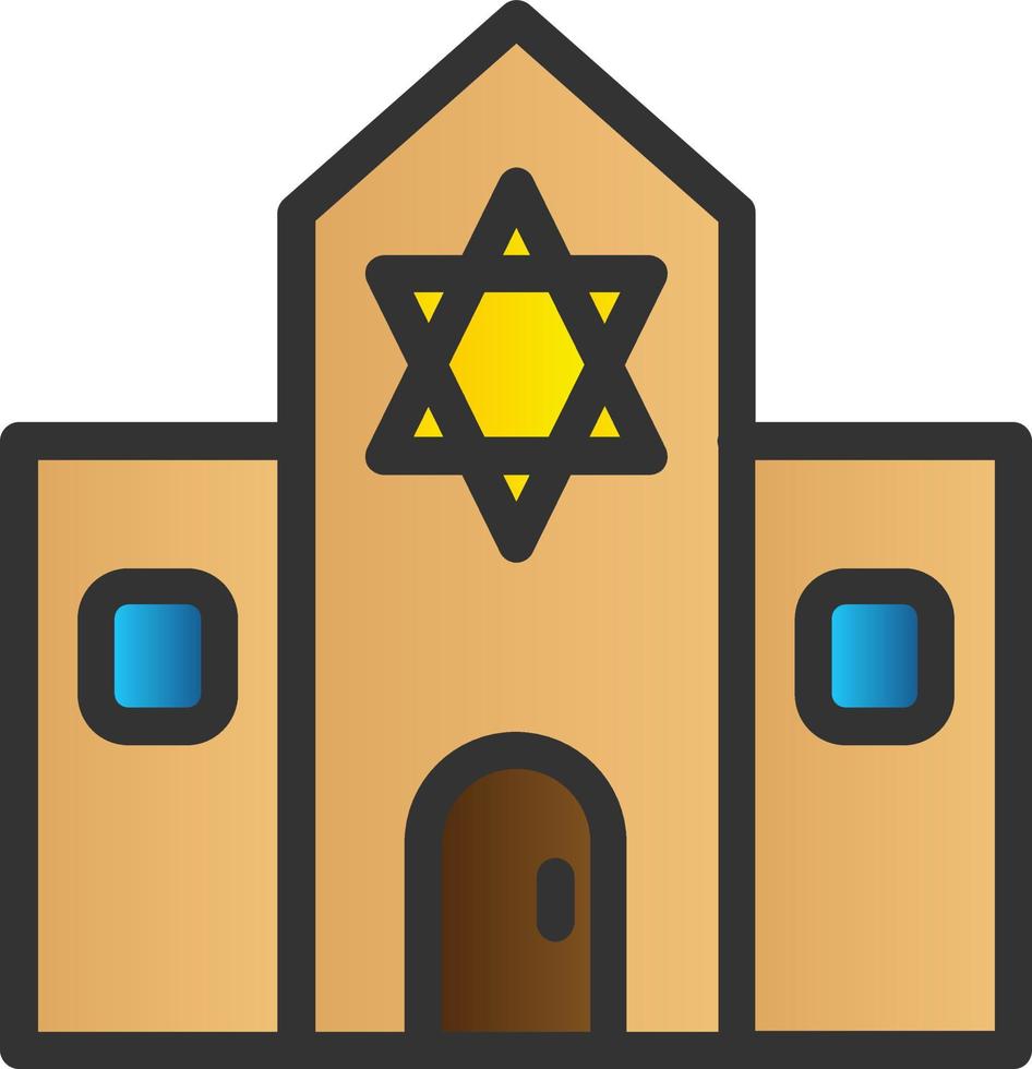 conception d'icône de vecteur de synagogue