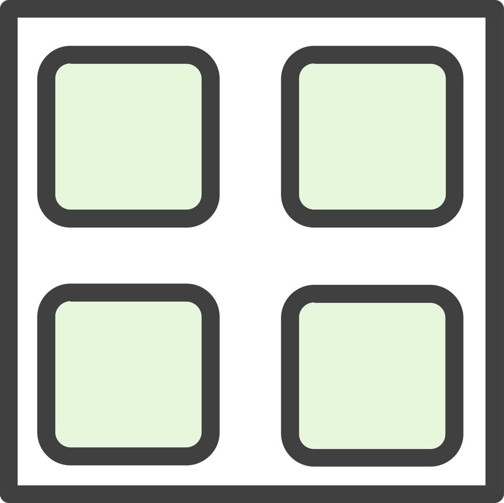 conception d'icônes vectorielles complètes carrées vecteur