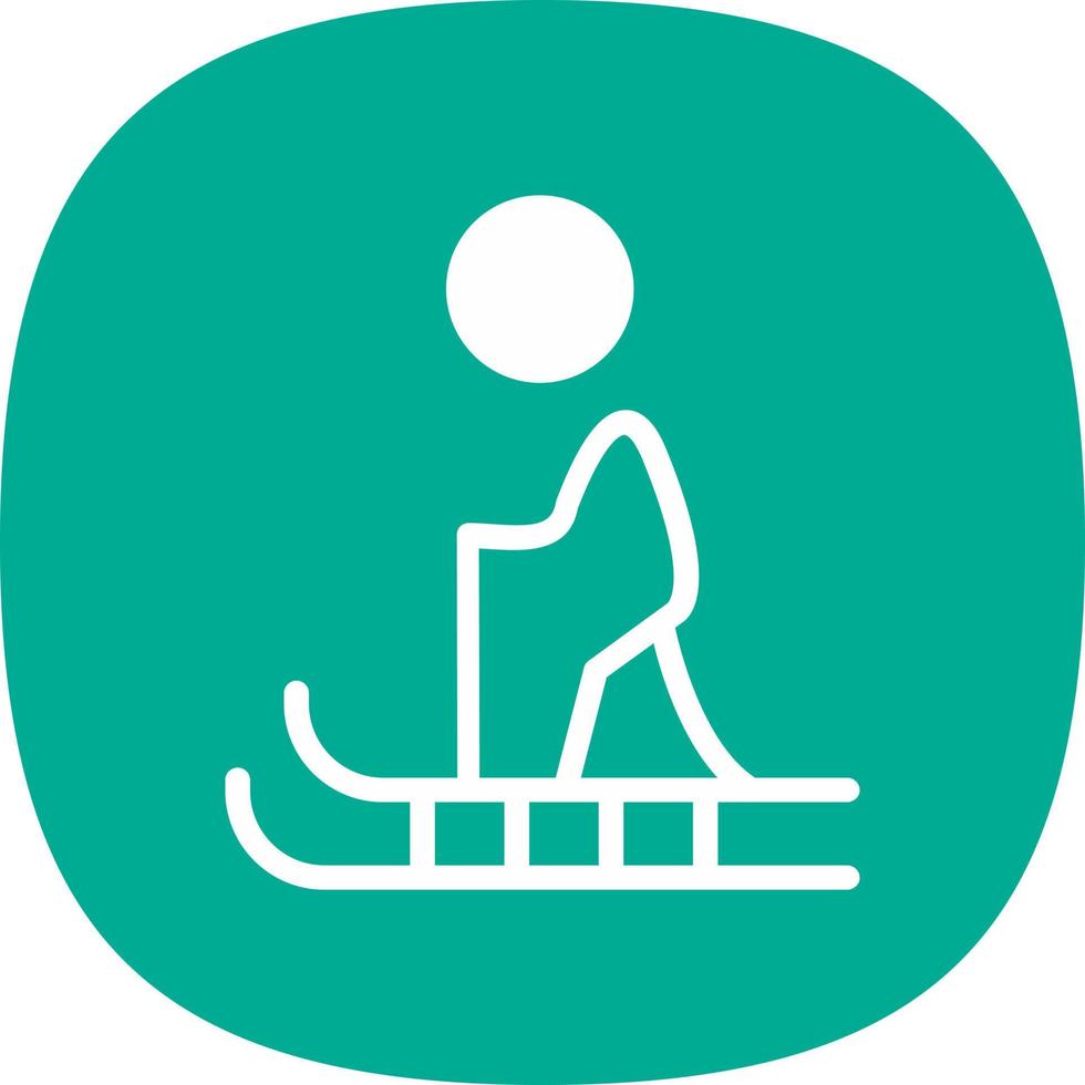 conception d'icônes vectorielles nordiques de ski vecteur