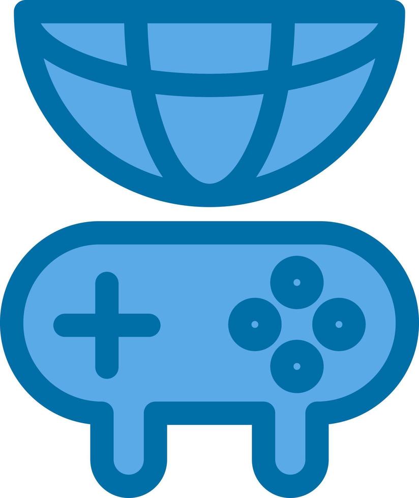 conception d'icône vectorielle de ligne de jeu mondiale vecteur