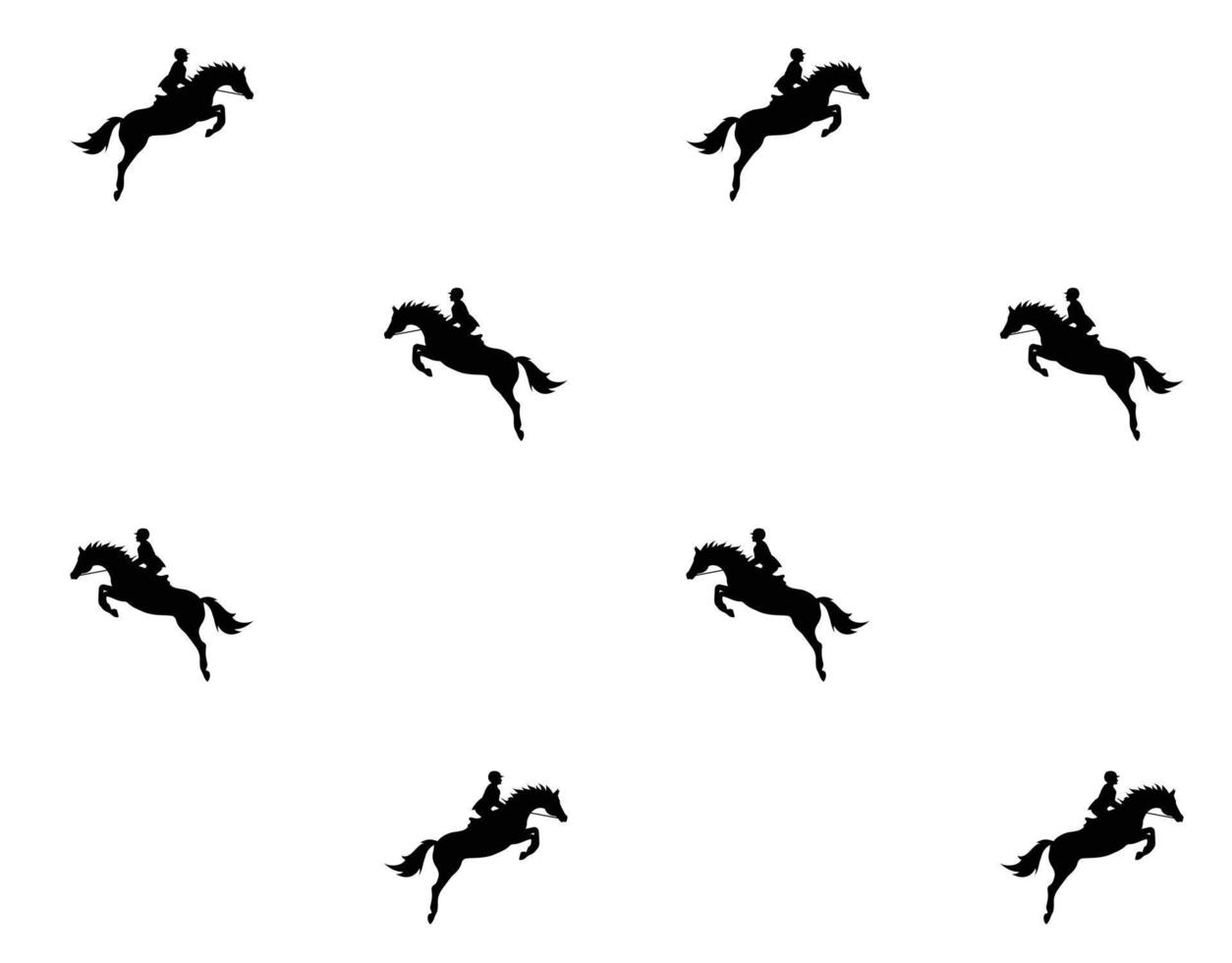 modèle sans couture de vecteur de cheval sautant