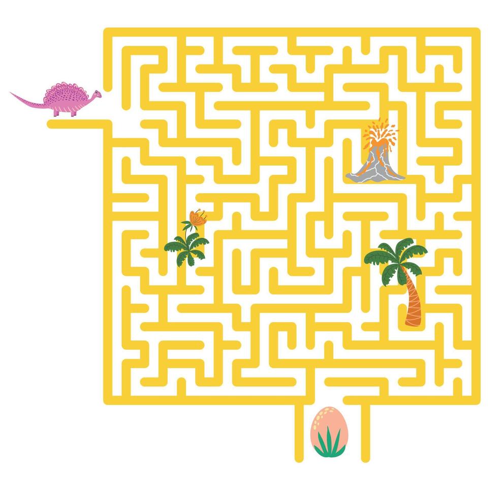 aider les dinosaures à trouver le chemin du nid. labyrinthe. jeu de labyrinthe pour les enfants vecteur