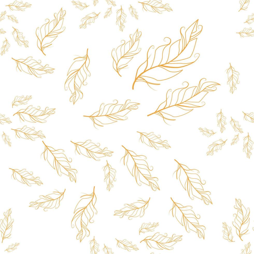 motif de plumes sans couture de couleur pastel. fond transparent avec des plumes d'oiseau. vecteur