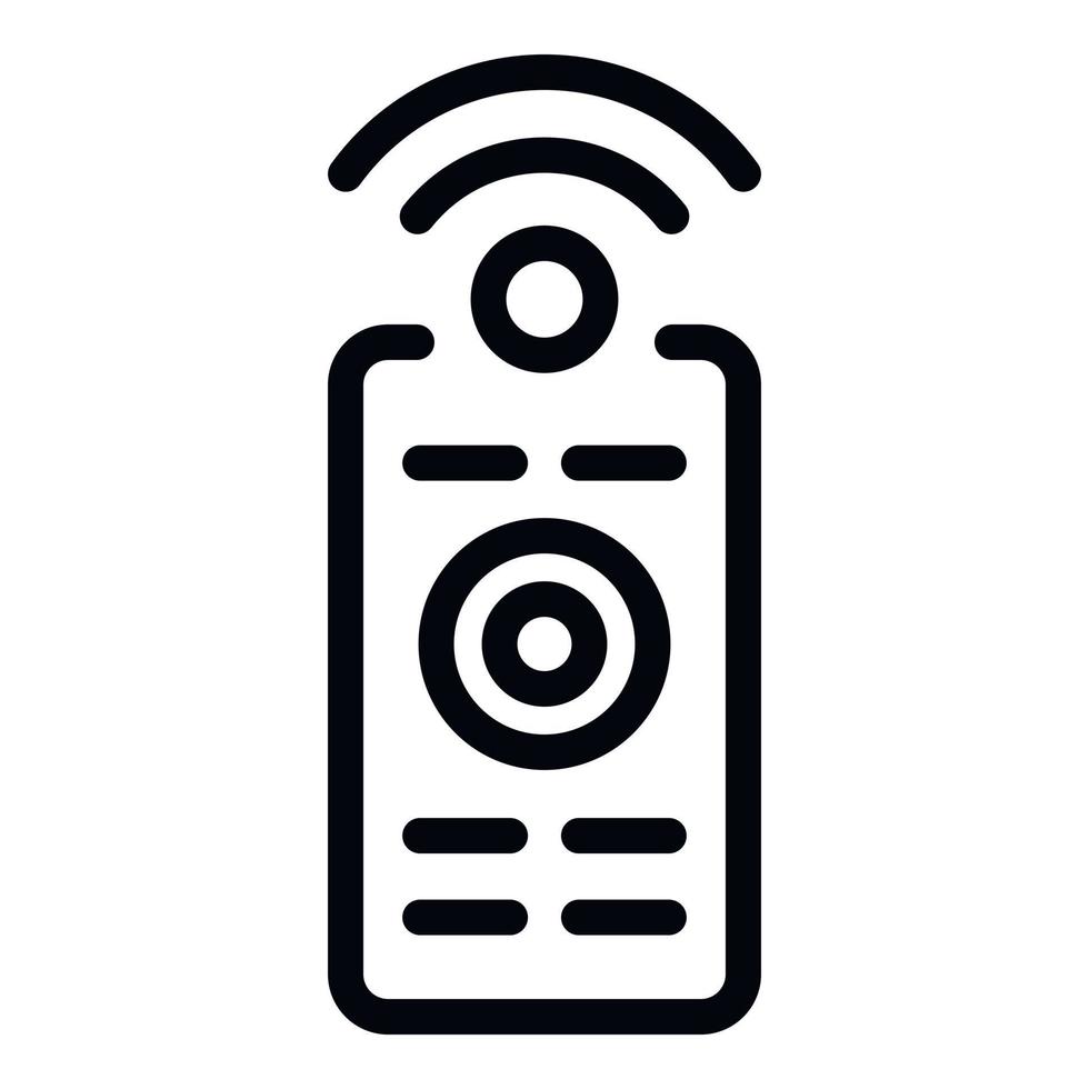 icône de télécommande de maison intelligente, style de contour vecteur