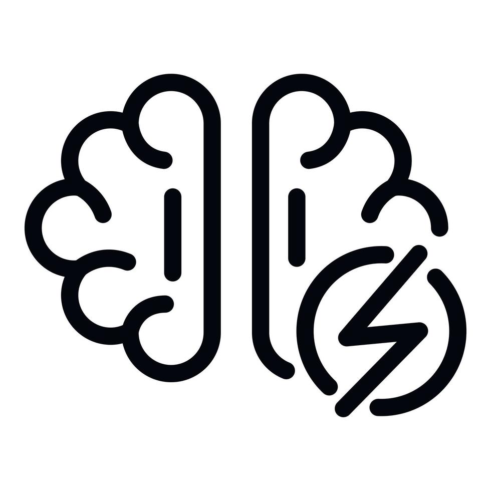 icône de boost de cerveau, style de contour vecteur