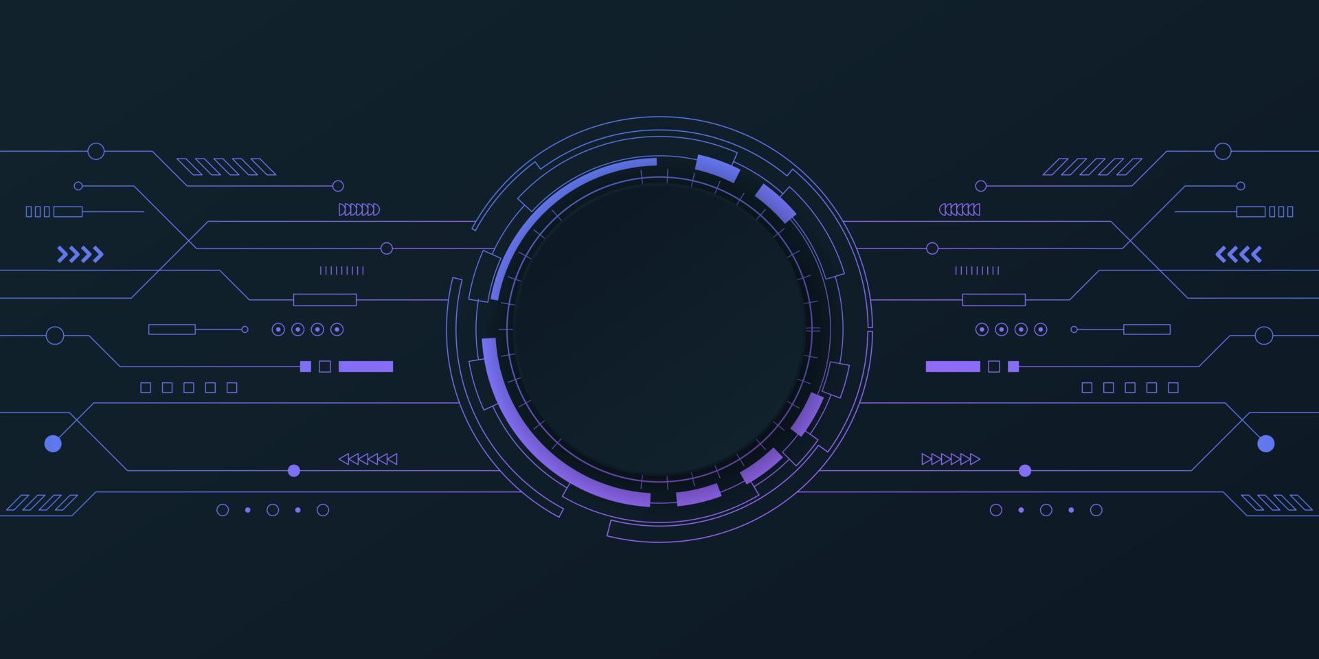 fond de technologie abstraite. concept numérique et de communication de haute technologie. conception de fond de vecteur avec ligne de circuit. illustration vectorielle.