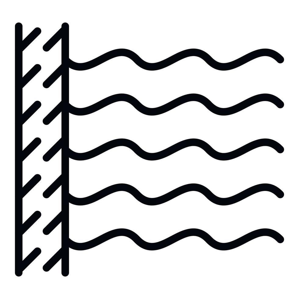 icône d'élément de tissu, style de contour vecteur