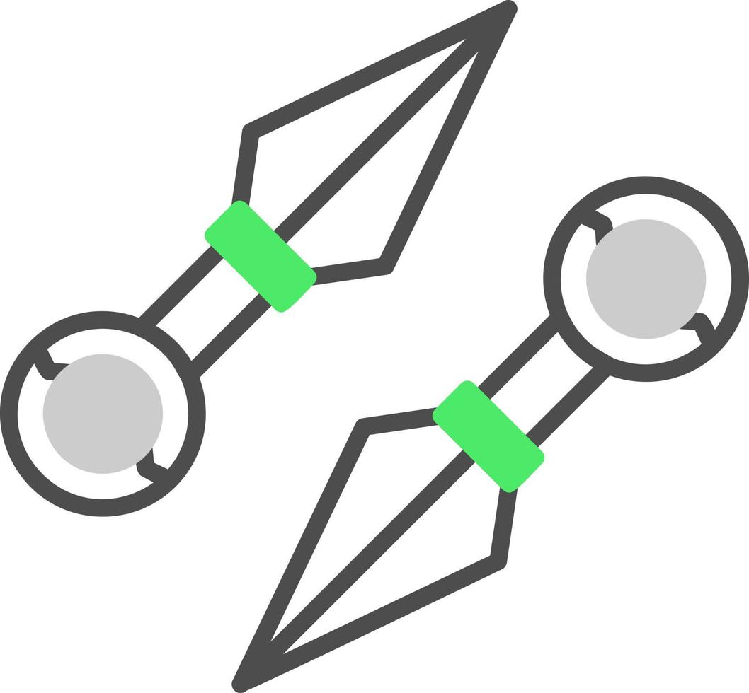 conception d'icône créative kunai vecteur