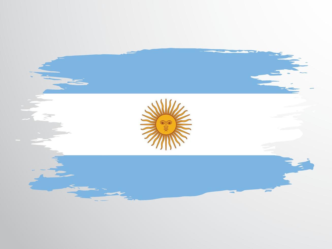 drapeau argentin peint au pinceau vecteur