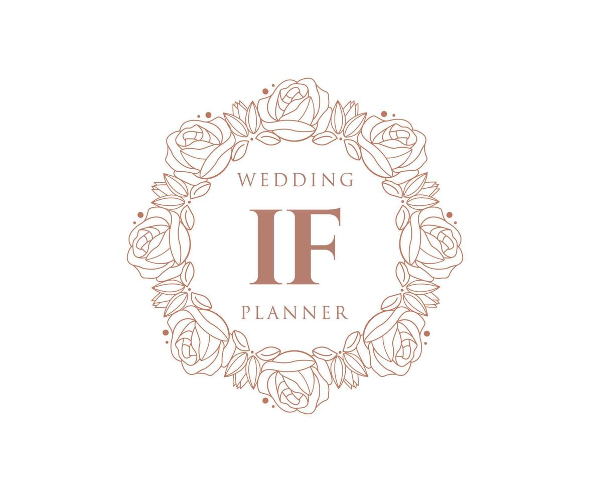 si initiales lettre mariage monogramme logos collection, modèles minimalistes et floraux modernes dessinés à la main pour cartes d'invitation, réservez la date, identité élégante pour restaurant, boutique, café en image vectorielle vecteur