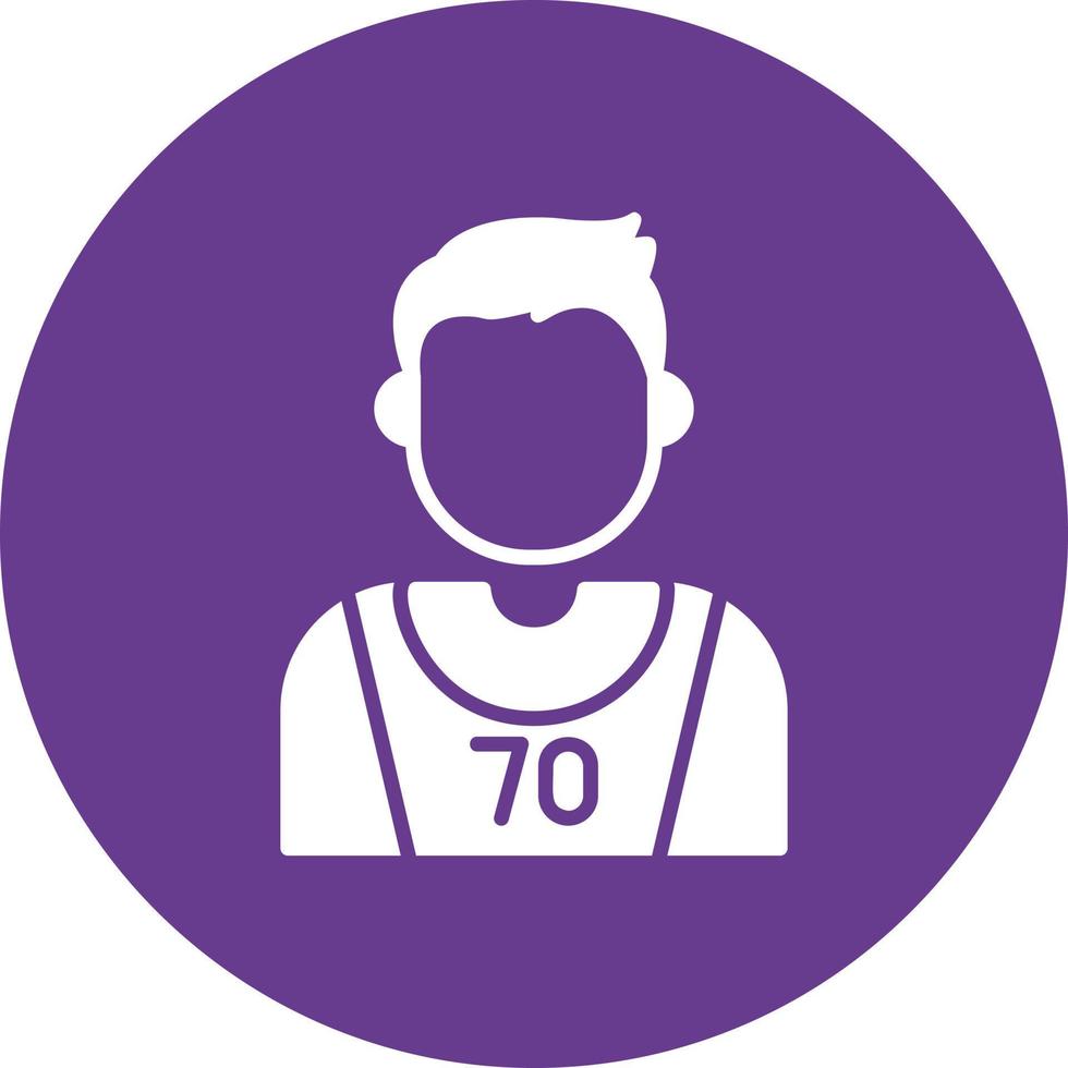 conception d'icône créative de joueur de basket-ball vecteur