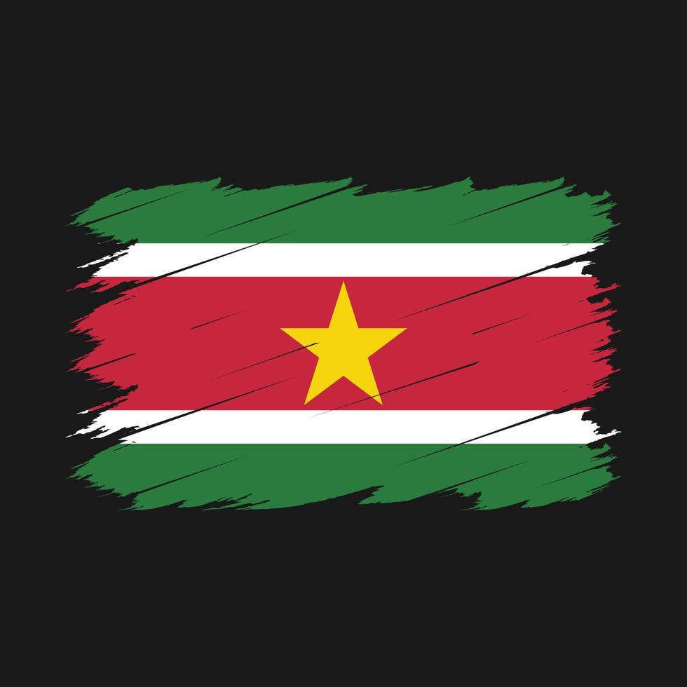 pinceau drapeau du suriname vecteur