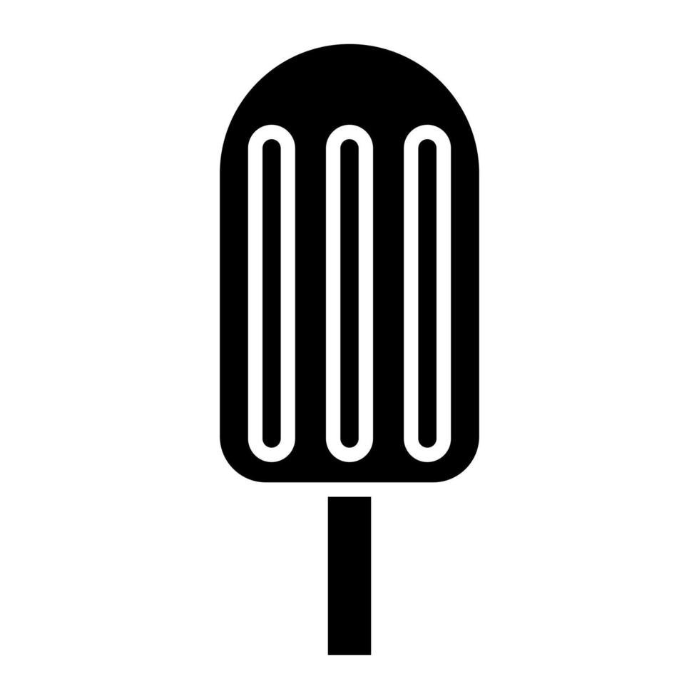 icône de glyphe de sucette glacée vecteur