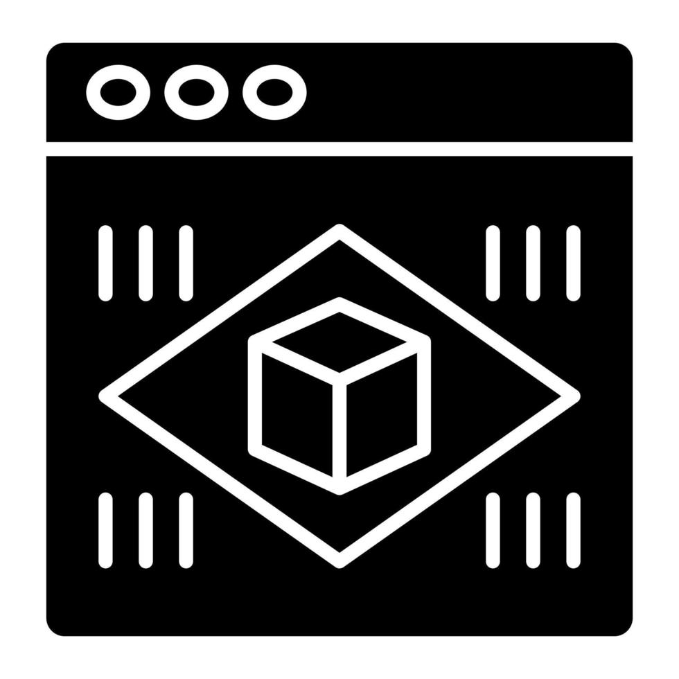icône de glyphe de réalité augmentée vecteur