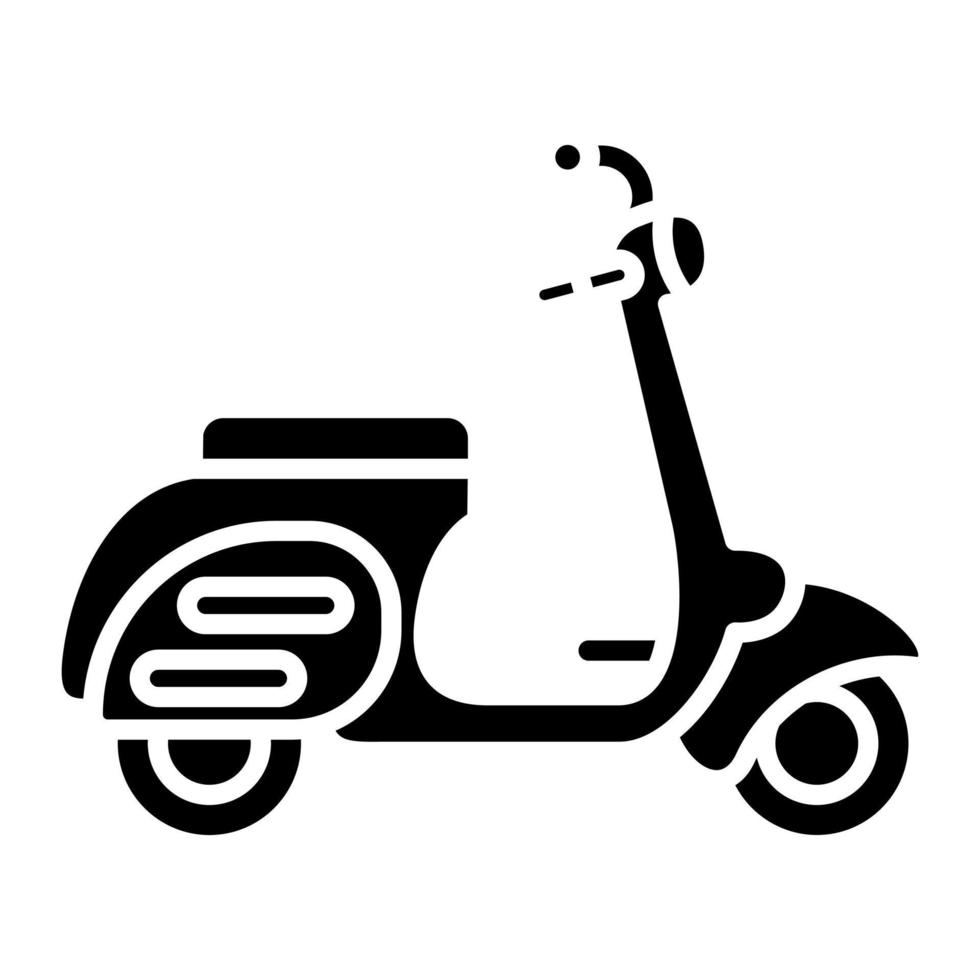 icône de glyphe de moto vecteur