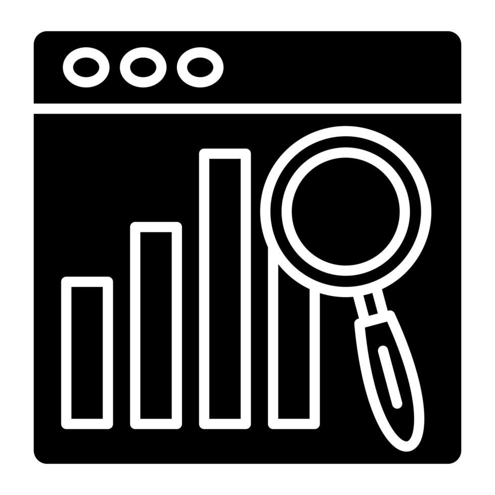 icône de glyphe d'analyse vecteur