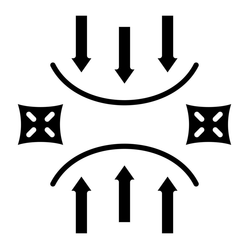 icône de glyphe d'élasticité vecteur