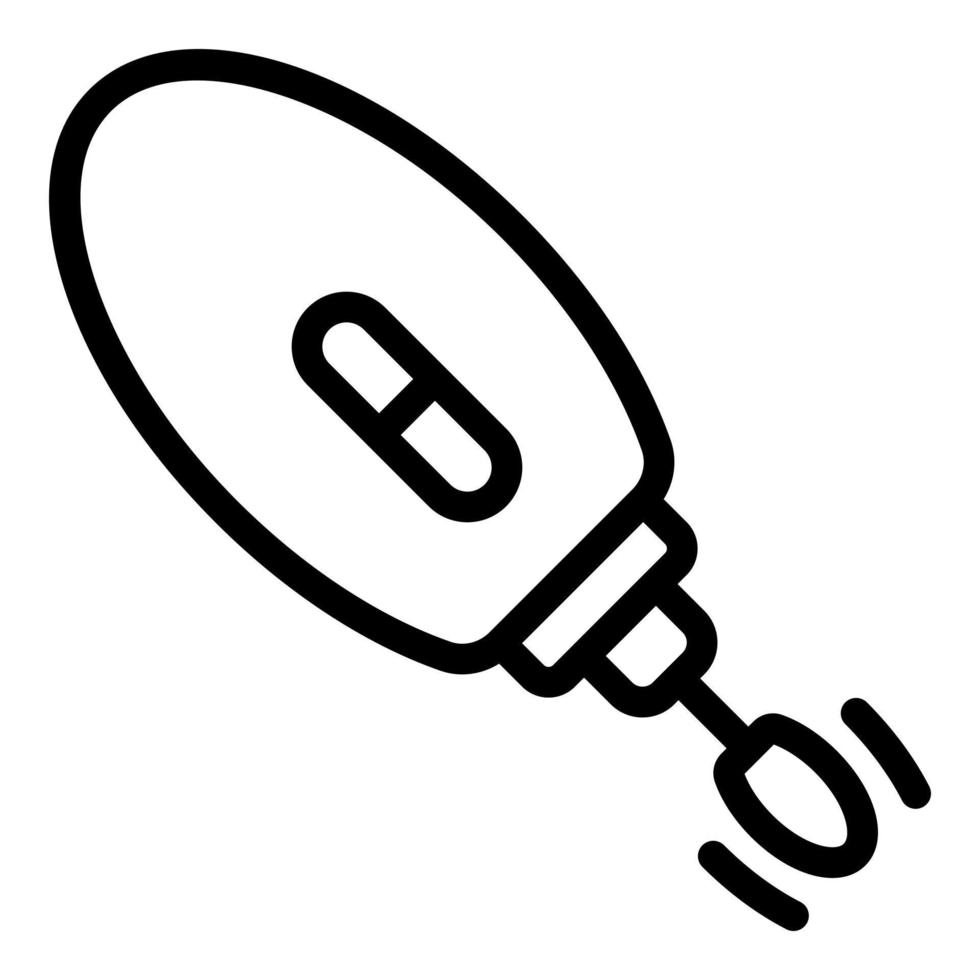icône de lime électrique à ongles, style de contour vecteur