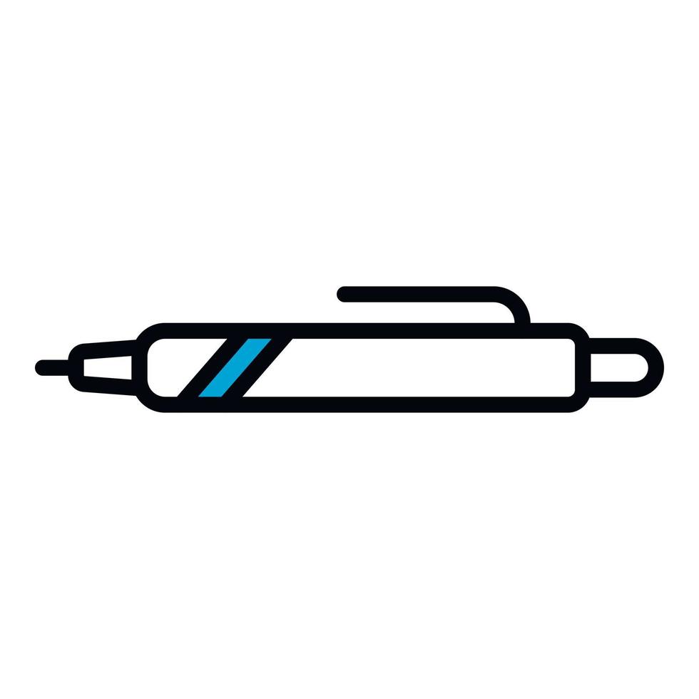 icône de stylo de bureau, style de contour vecteur