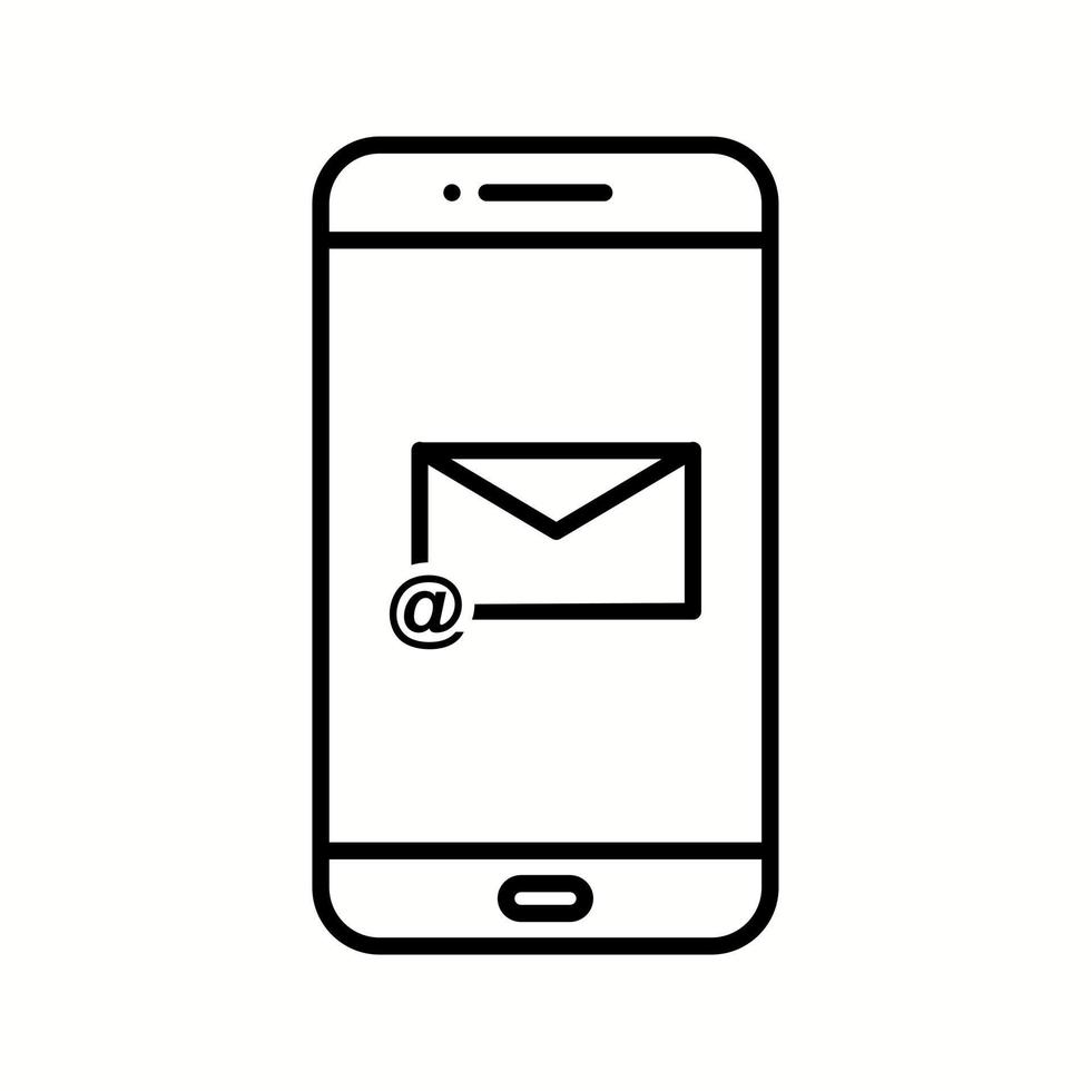 icône de ligne vectorielle unique de l'application e mail vecteur