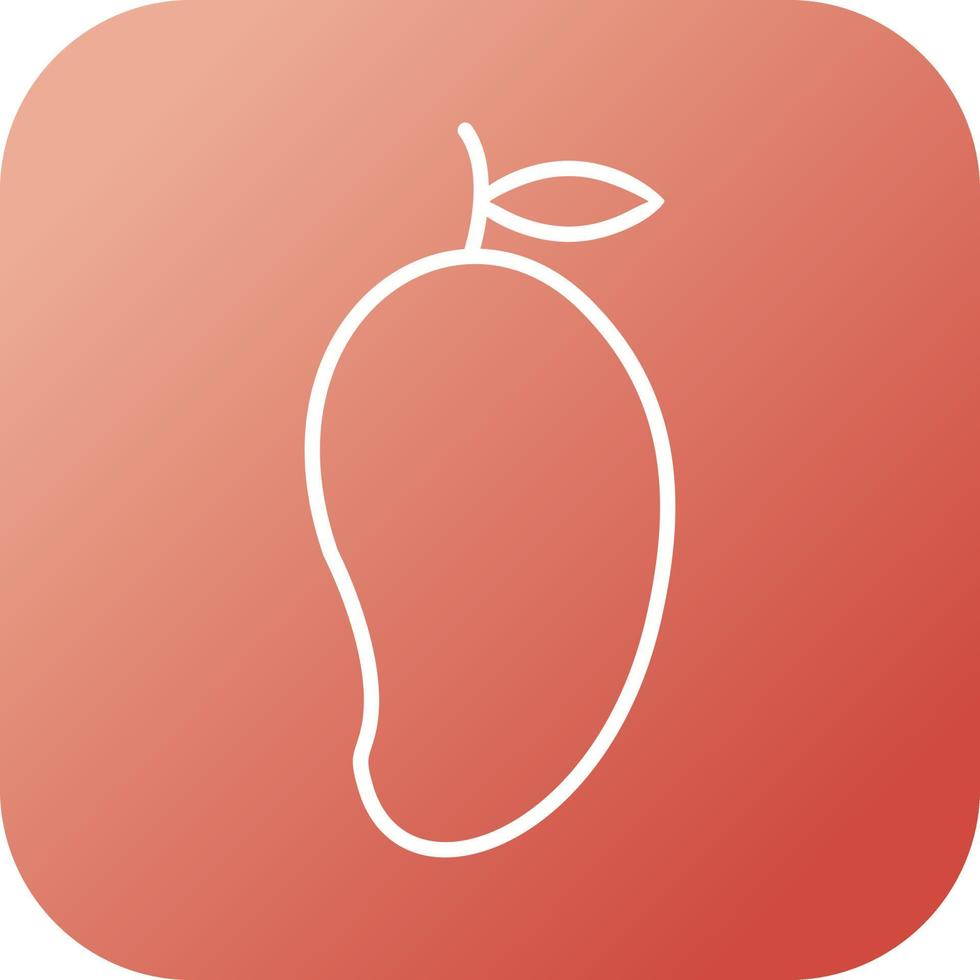 icône de ligne de vecteur de mangue unique