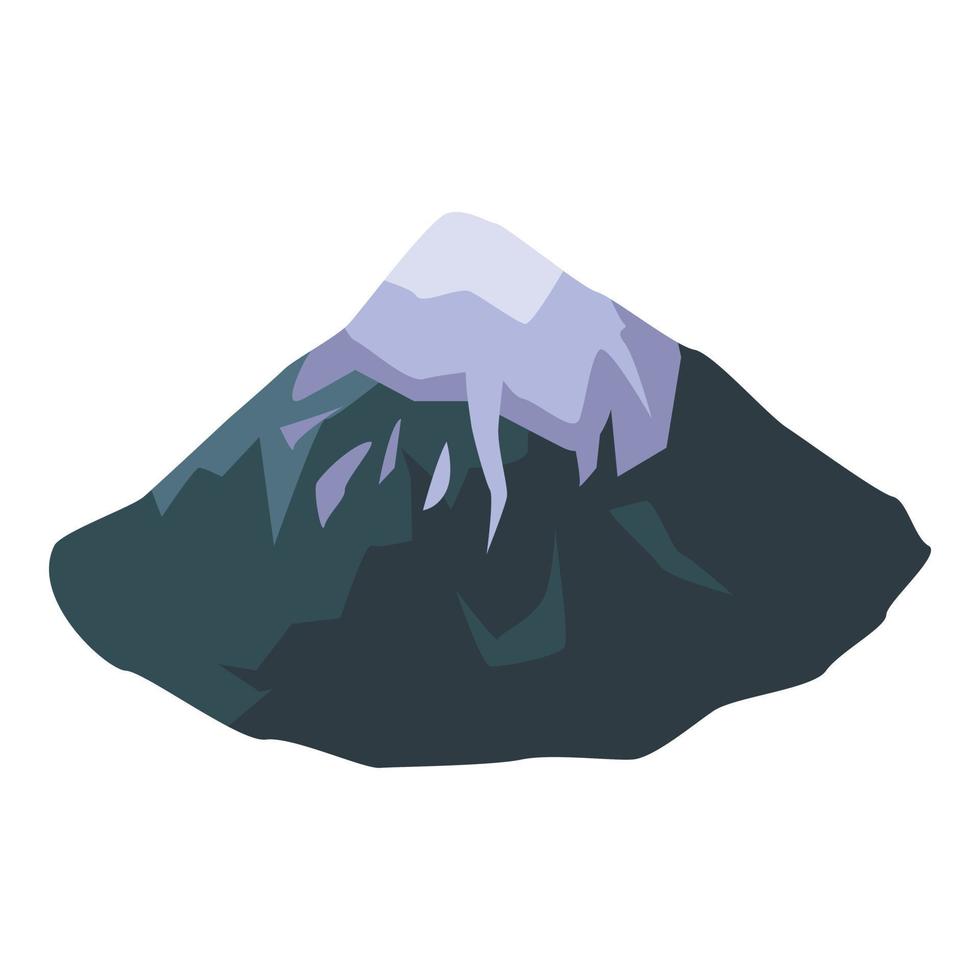 icône de volcan de colline, style isométrique vecteur