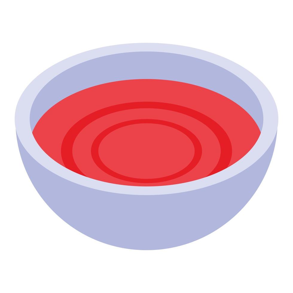 icône de sauce tomate burger, style isométrique vecteur