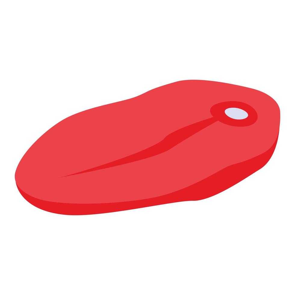 icône parasite rouge, style isométrique vecteur