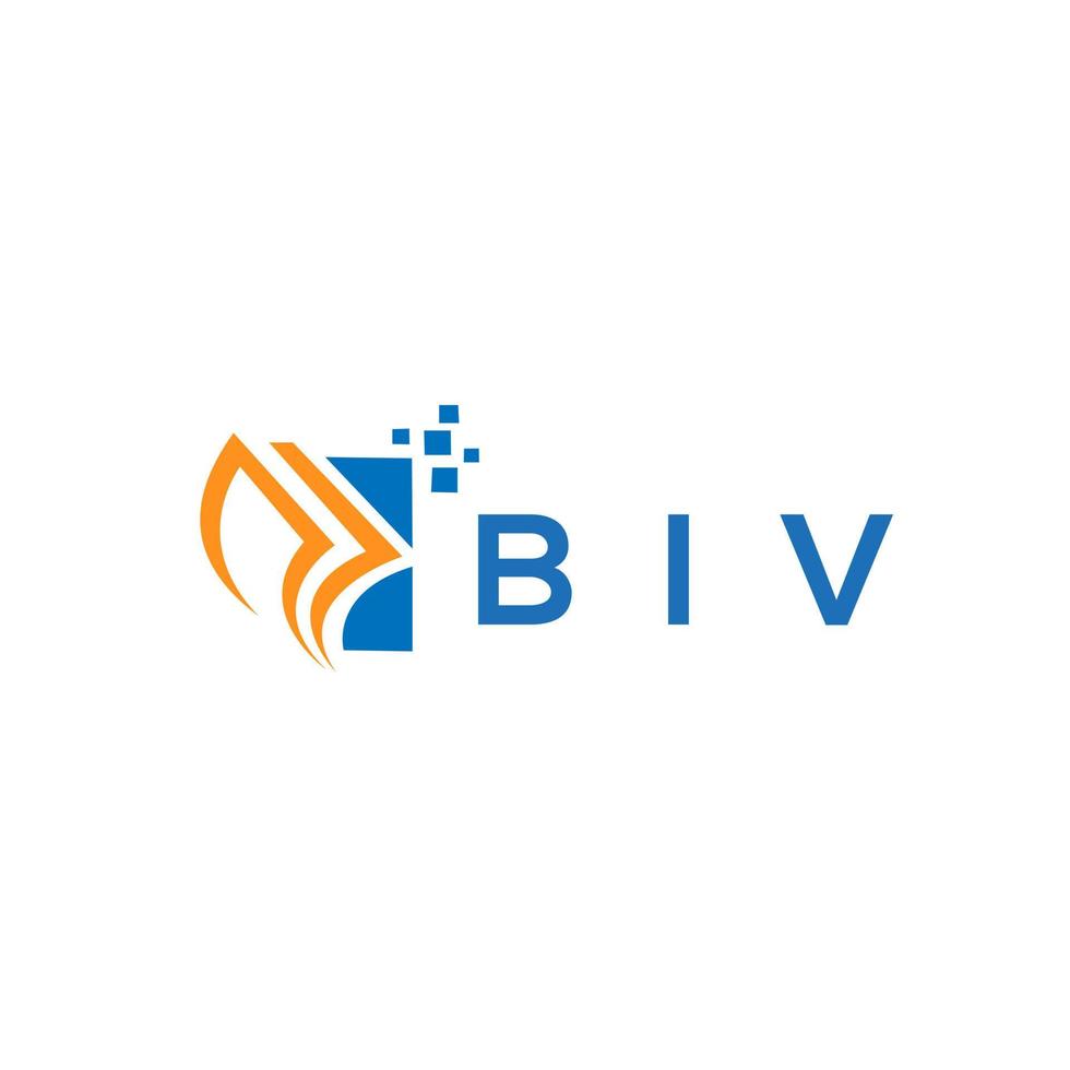 création de logo de comptabilité de réparation de crédit biv sur fond blanc. biv initiales créatives croissance graphique lettre logo concept. création de logo de financement d'entreprise biv. vecteur