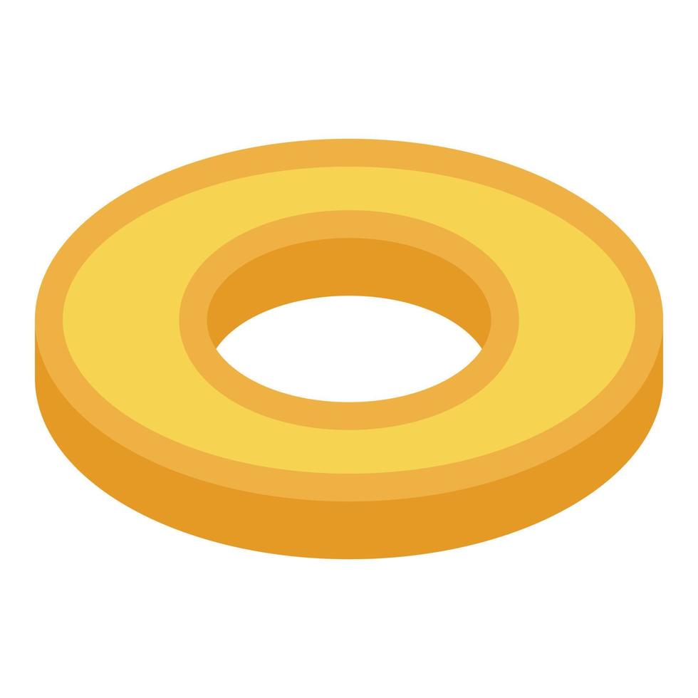 icône de cookie rond, style isométrique vecteur