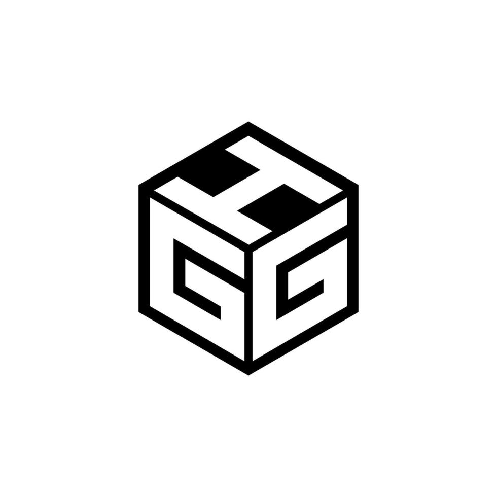 création de logo de lettre ggh en illustration. logo vectoriel, dessins de calligraphie pour logo, affiche, invitation, etc. vecteur