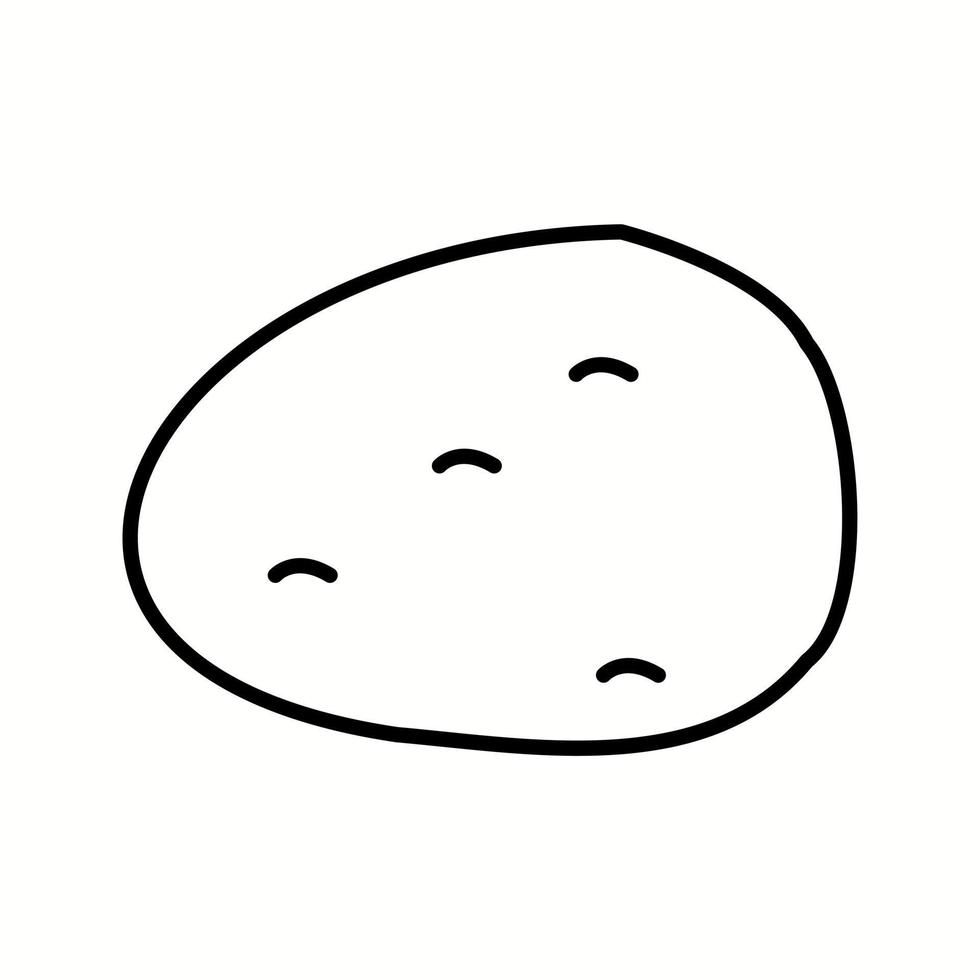 icône de ligne de vecteur de pomme de terre unique