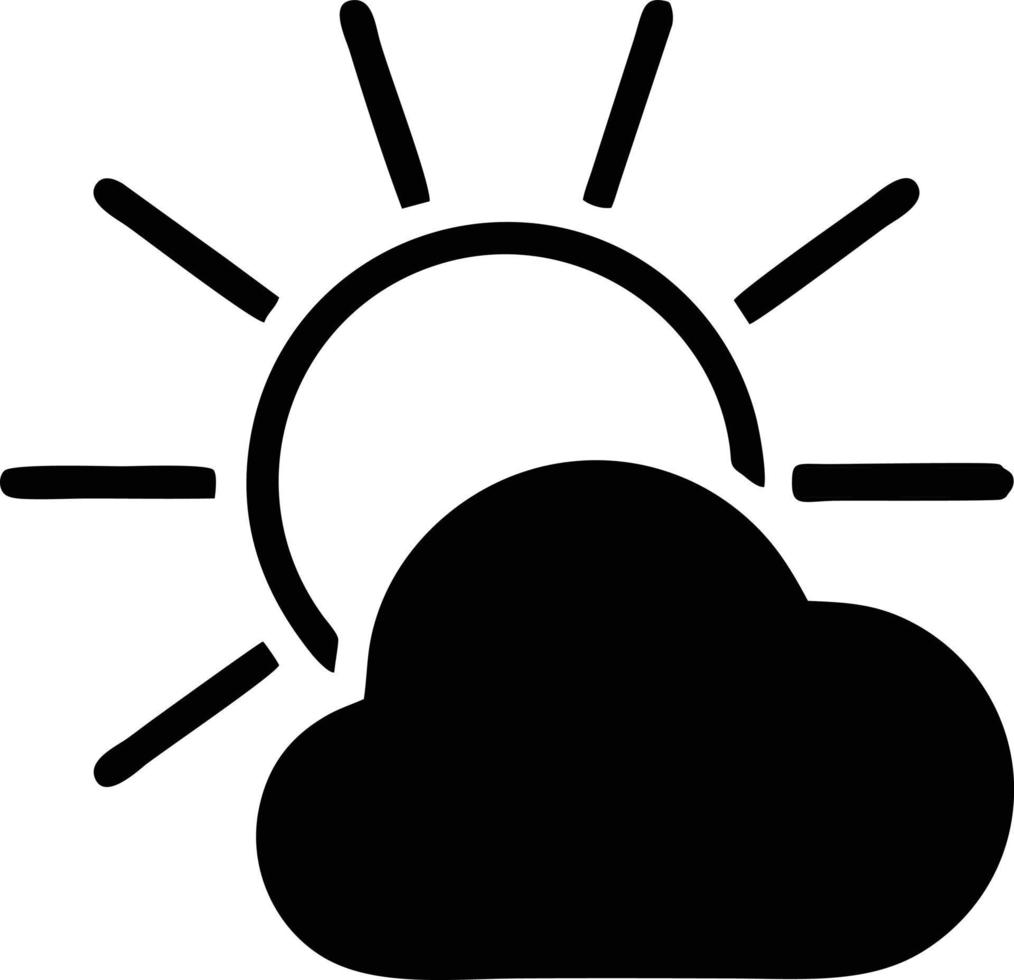 icône du soleil sur fond blanc, illustration du symbole de l'icône du soleil en noir sur fond blanc vecteur