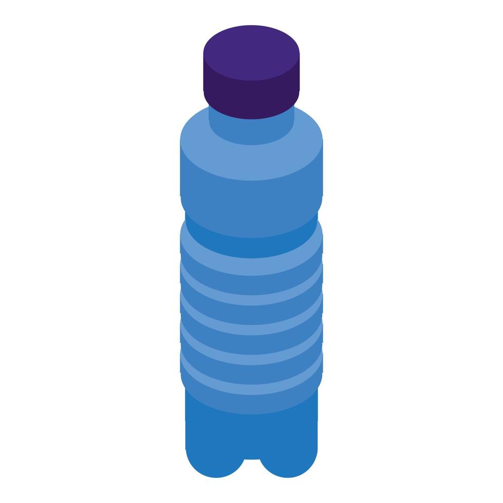icône de bouteille d'eau bleue, style isométrique vecteur