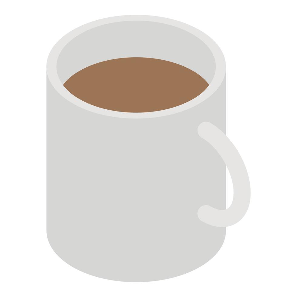 icône de tasse de café pleine, style isométrique vecteur