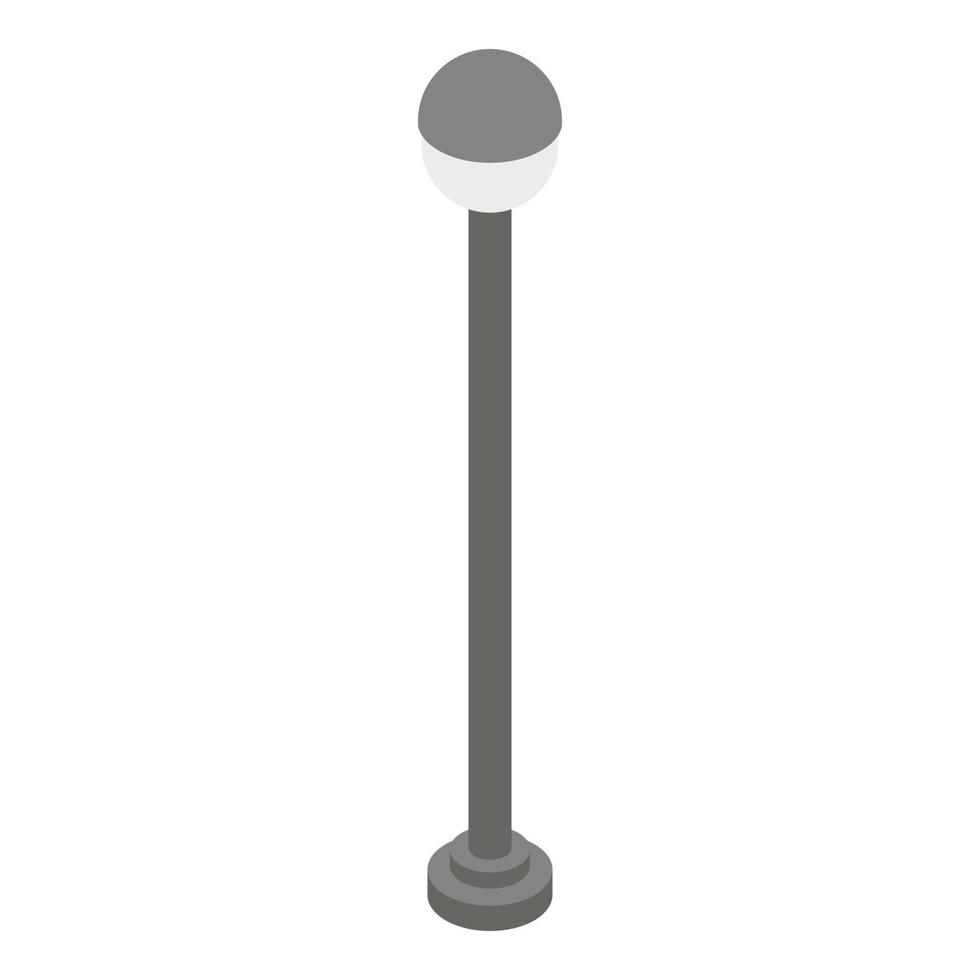 icône de pilier de réverbère, style isométrique vecteur