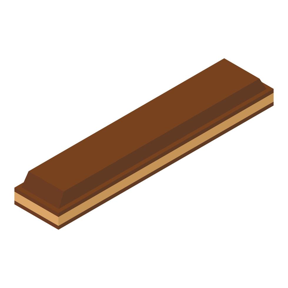 icône de barre de cacao, style isométrique vecteur